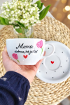 recznie malowana filizanka dla mamy na dzień mamy ze spodkiem na prezent recznie robiona mamo dobrze, ze jestes na prezent