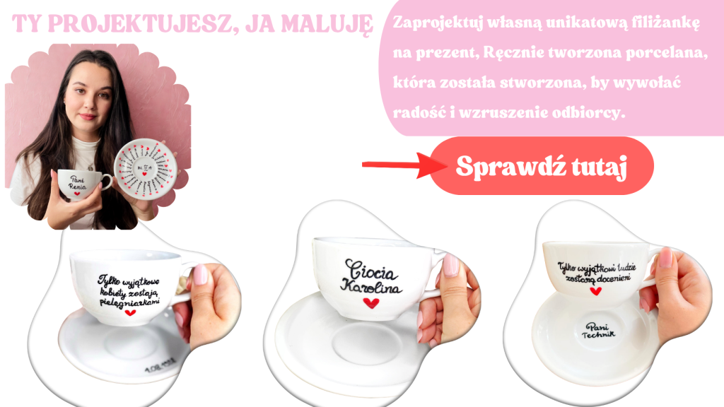 recznie malowane recznie robione filizanki na prezent filizanka ze spodkiem na kawe